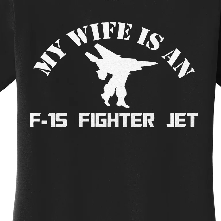 My Wife Is A Fighter Jet Premium Women's T-Shirt