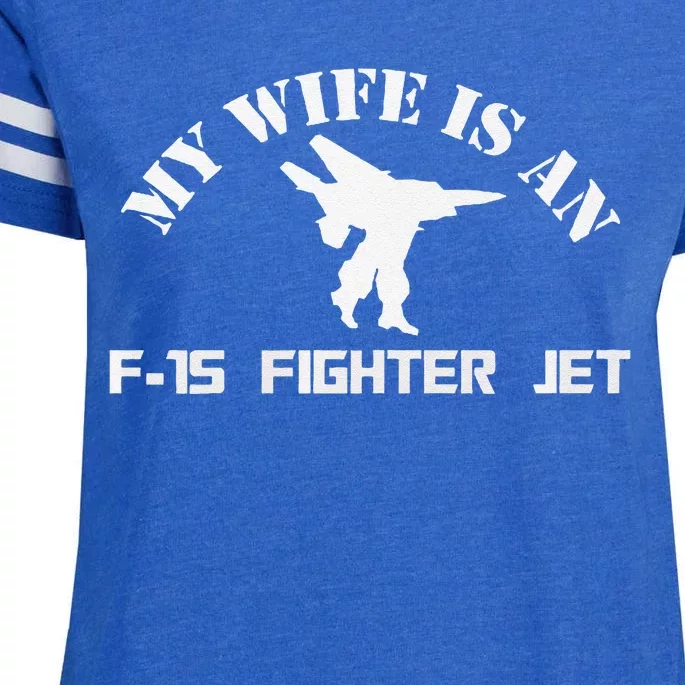 My Wife Is A Fighter Jet Premium Enza Ladies Jersey Football T-Shirt