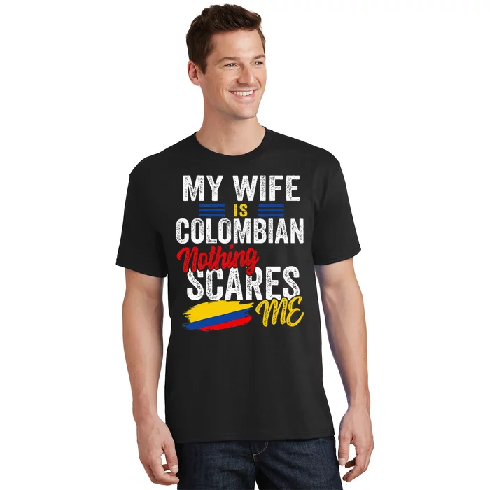 My Wife Is Colombian Colombia Heritage Roots Flag Souvenir T-Shirt