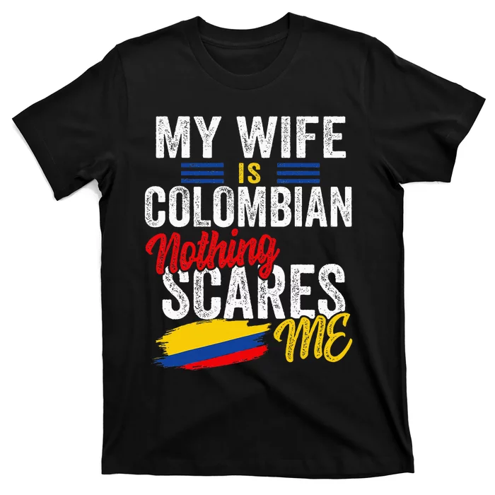 My Wife Is Colombian Colombia Heritage Roots Flag Souvenir T-Shirt