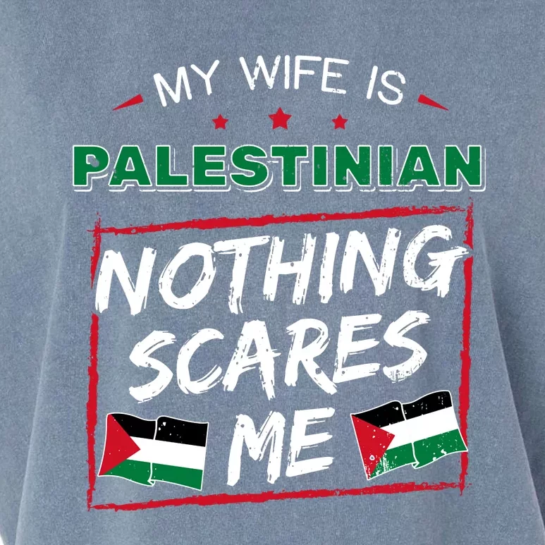 My Wife Is Palestinian Palestine Heritage Roots Flag Pride Garment-Dyed Women's Muscle Tee