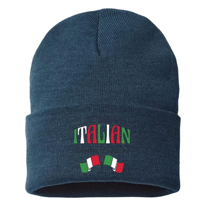 My Wife Is Italian Nothing Scares Me Sustainable Knit Beanie