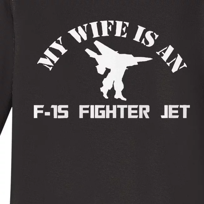 My Wife Is A Fighter Jet Premium Baby Long Sleeve Bodysuit