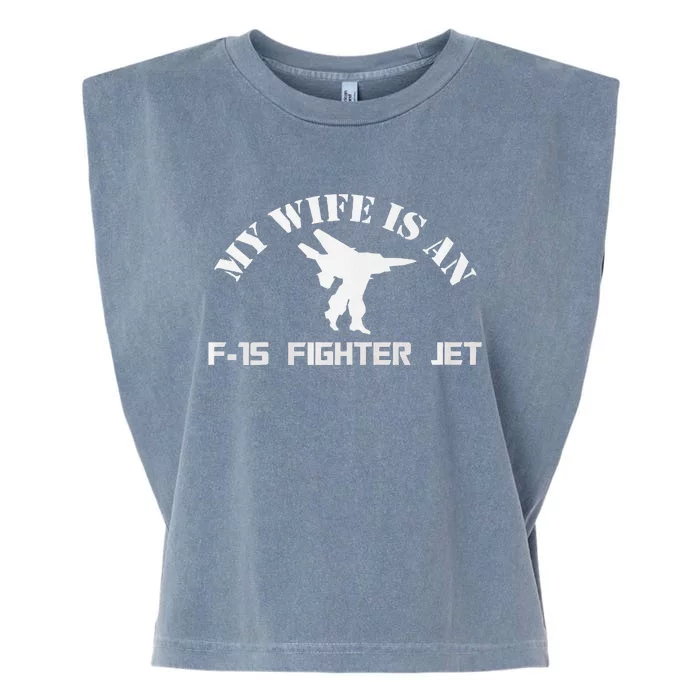 My Wife Is A Fighter Jet Premium Garment-Dyed Women's Muscle Tee