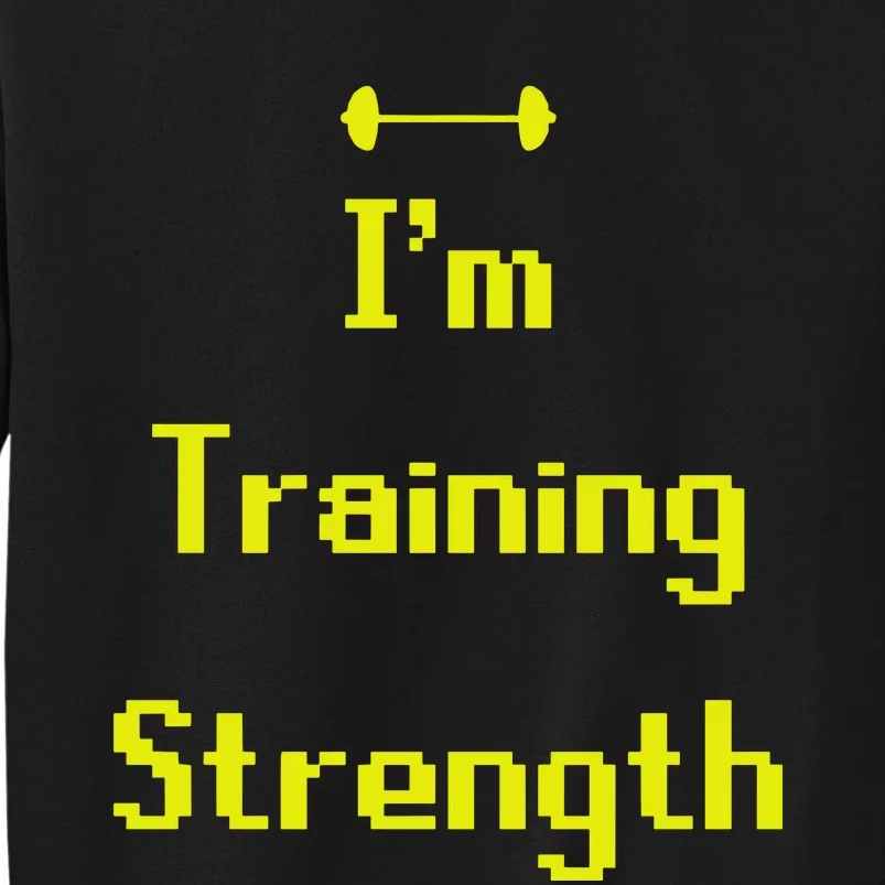 Minu Wearing IM Training Strength Tall Sweatshirt