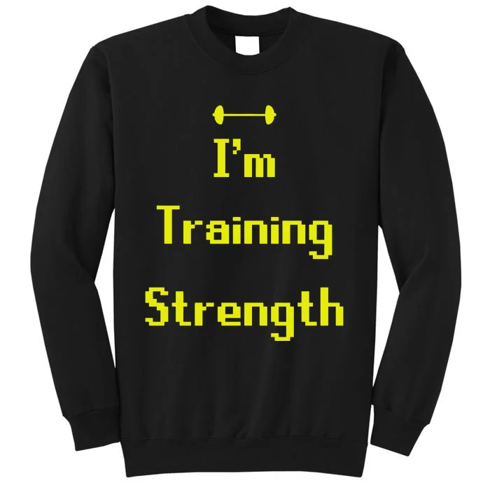 Minu Wearing IM Training Strength Tall Sweatshirt