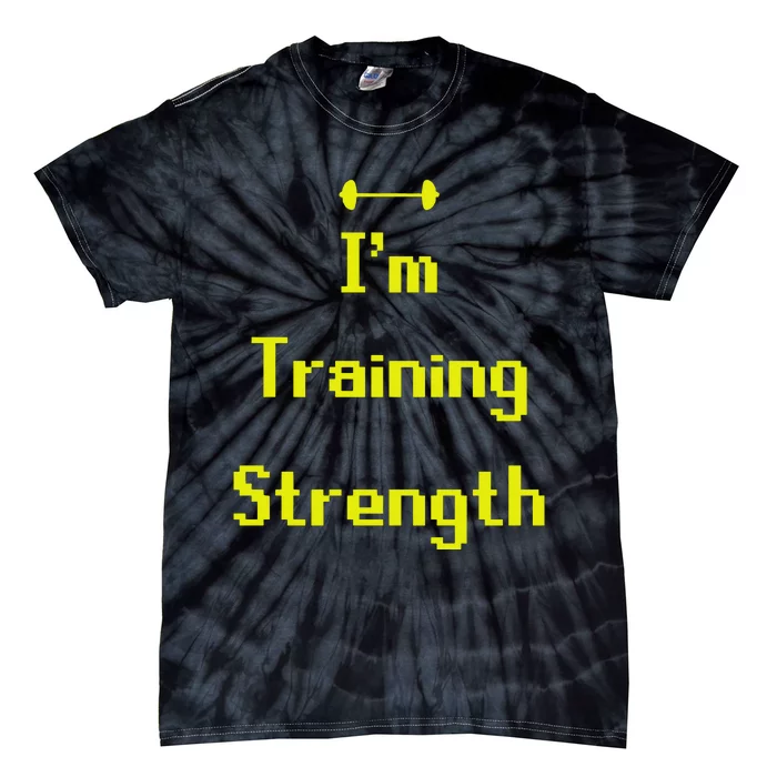 Minu Wearing IM Training Strength Tie-Dye T-Shirt