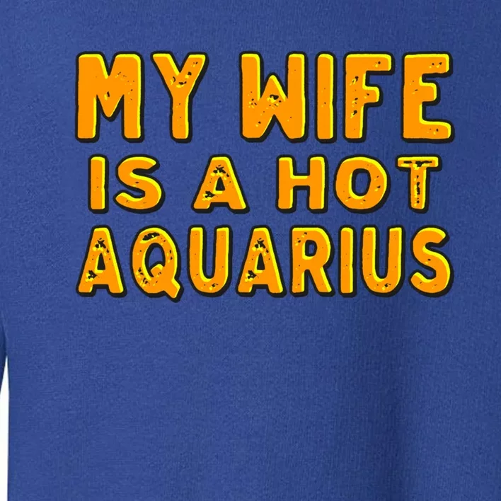 My Wife Is A Hot Aquarius Birthday Astrology Cool Gift Toddler Sweatshirt