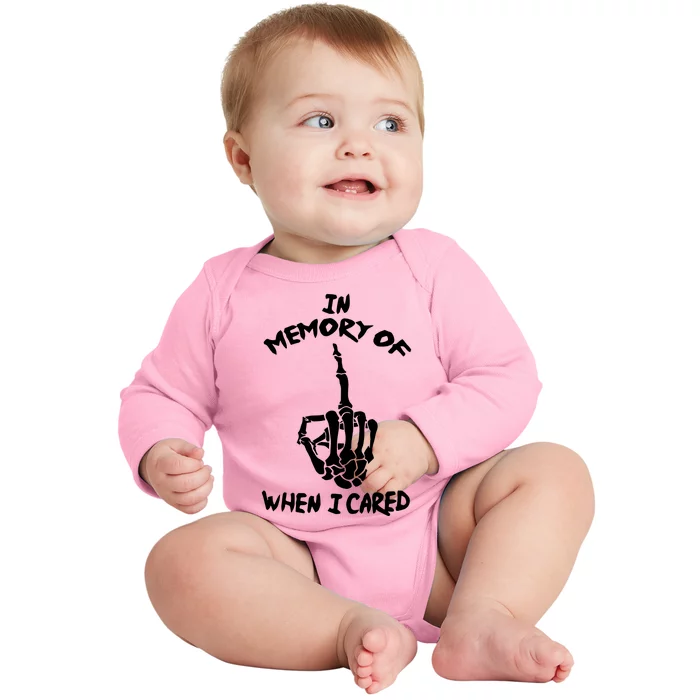 Memory When I Cared Baby Long Sleeve Bodysuit