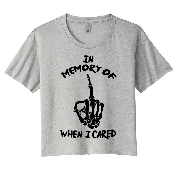 Memory When I Cared Women's Crop Top Tee