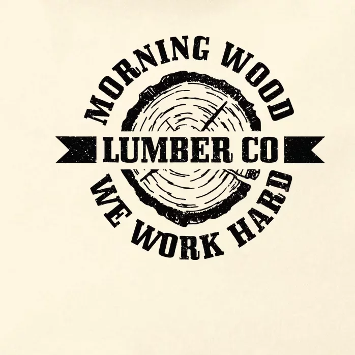 Morning Wood Lumber Co. Funny Lumberjack Logger Arborist Zip Tote Bag