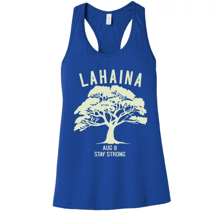 Maui Wildfire Lahaina Survivor Maui Hawaii Strong Women's Racerback Tank