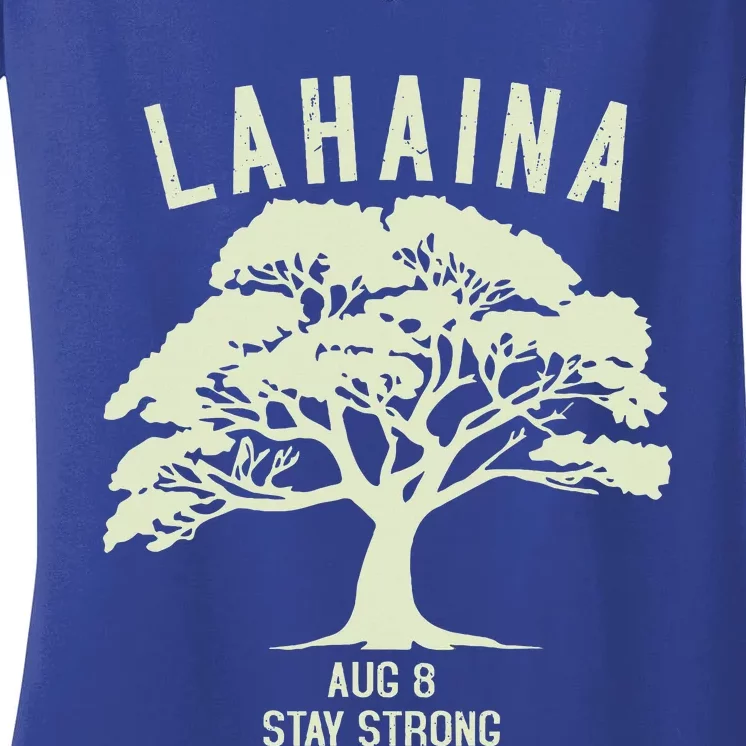 Maui Wildfire Lahaina Survivor Maui Hawaii Strong Women's V-Neck T-Shirt