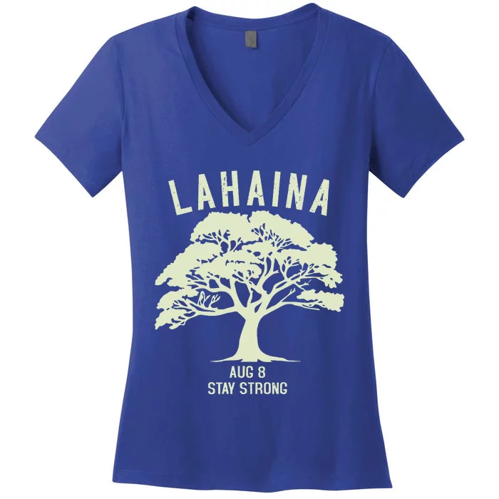 Maui Wildfire Lahaina Survivor Maui Hawaii Strong Women's V-Neck T-Shirt