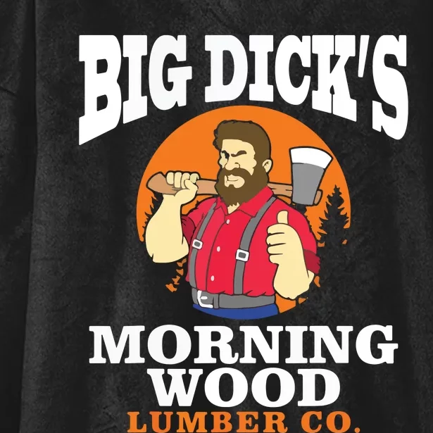 Morning Wood Lumber Co Lumberjack Carpenter Woodworker Gift Hooded Wearable Blanket