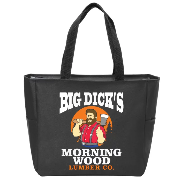 Morning Wood Lumber Co Lumberjack Carpenter Woodworker Gift Zip Tote Bag