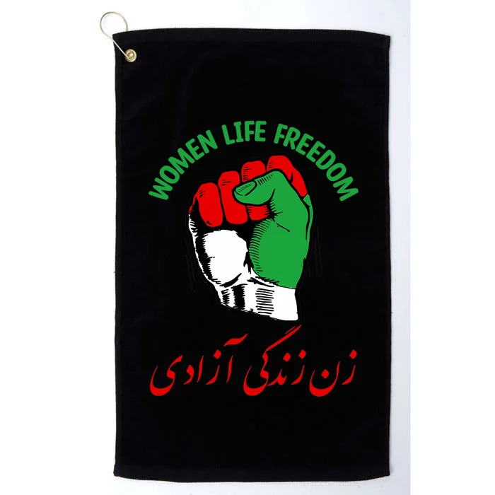 Mahsa, WOMEN LIFE FREEDOM, Cute Iranian Flag Fist Of Iranian Platinum Collection Golf Towel