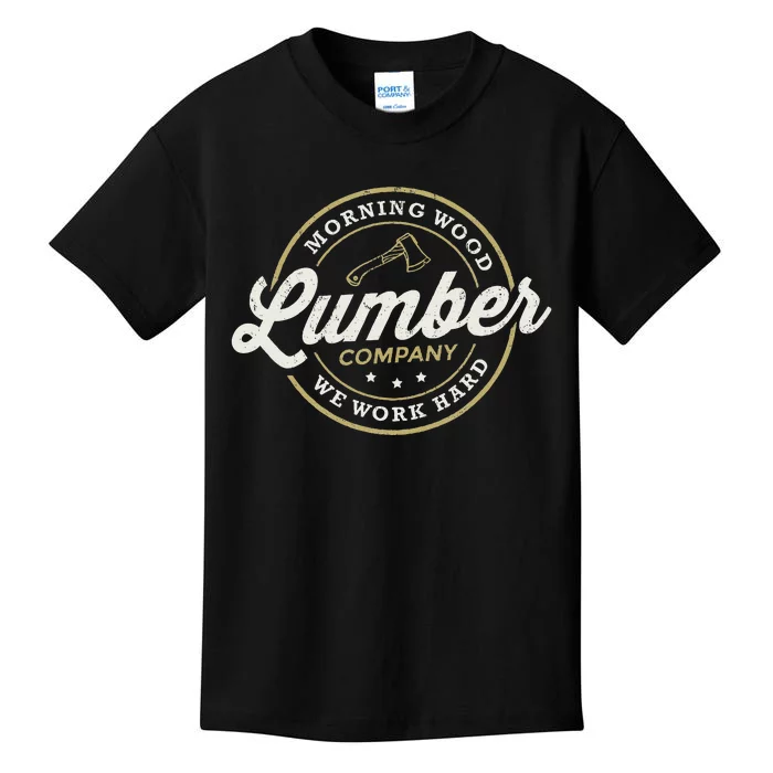 M.O.R.N.I.N..G. W.O.O.D. Lu.M.B.E.R. Company Camping Woodman Kids T-Shirt