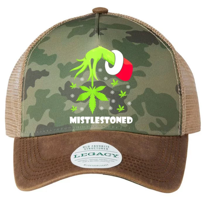 Mistlestoned Weed Leaf Cannabis Marijuana Ugly Christmas Legacy Tie Dye Trucker Hat