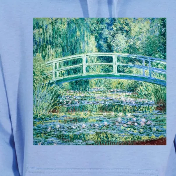 Monet's Water Lilies And Japanese Bridge Modern Art Painting Cute Gift Unisex Surf Hoodie