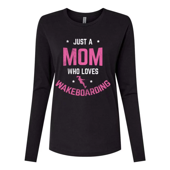 Mom Who Loves Wakeboarding Surfing Mother Wakeboarding Gift Womens Cotton Relaxed Long Sleeve T-Shirt