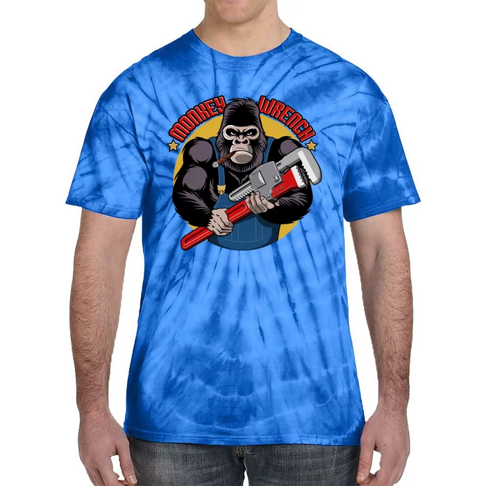 Monkey Wrench Mechanic Grease Monkey Car Repair Technician Cute Gift Tie-Dye T-Shirt