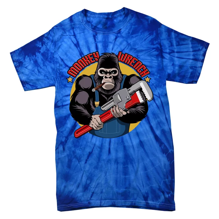 Monkey Wrench Mechanic Grease Monkey Car Repair Technician Cute Gift Tie-Dye T-Shirt