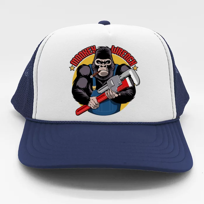 Monkey Wrench Mechanic Grease Monkey Car Repair Technician Cute Gift Trucker Hat