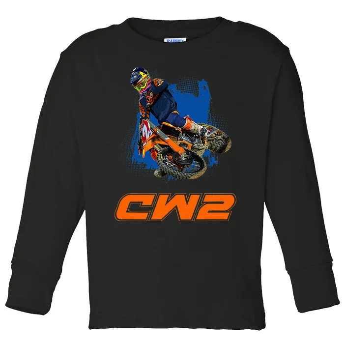 Motocross Webb2cooper Toddler Long Sleeve Shirt