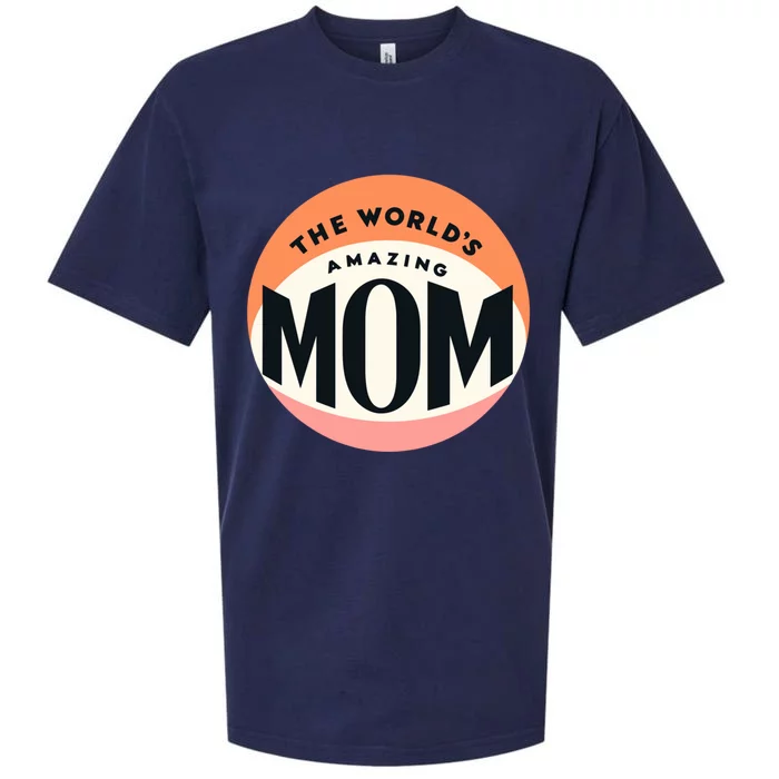 Minimalitst WorldS Most Amazing Mom Beloved Mom Heartfelt Gift Sueded Cloud Jersey T-Shirt