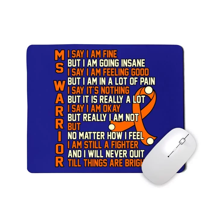 Ms Warrior Multiple Sclerosis Awareness Graphic Gift Mousepad