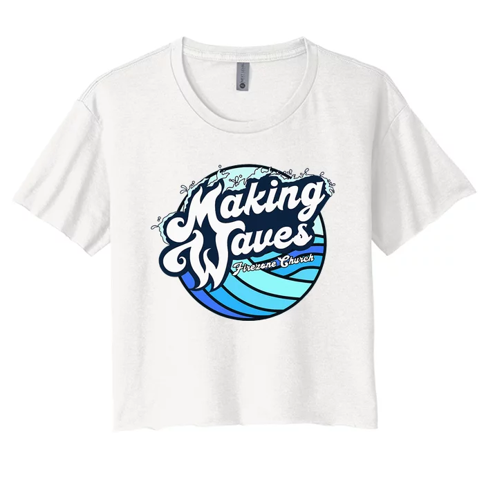 Making Waves Women's Crop Top Tee