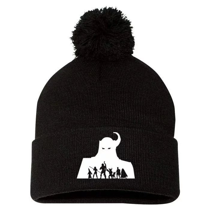 Maxgiftery Warriors Pom Pom 12in Knit Beanie