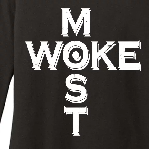 Most Woke Womens CVC Long Sleeve Shirt