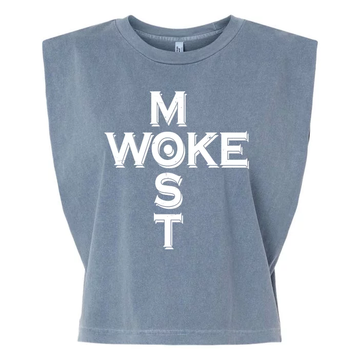 Most Woke Garment-Dyed Women's Muscle Tee