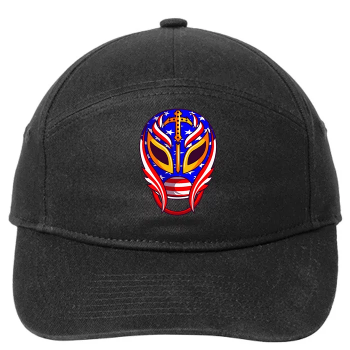 Mexican Wrestling Mask 7-Panel Snapback Hat