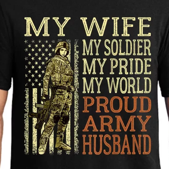 My Wife My Soldier Hero Funny Gift Proud Army Husband Military Spouse Pajama Set