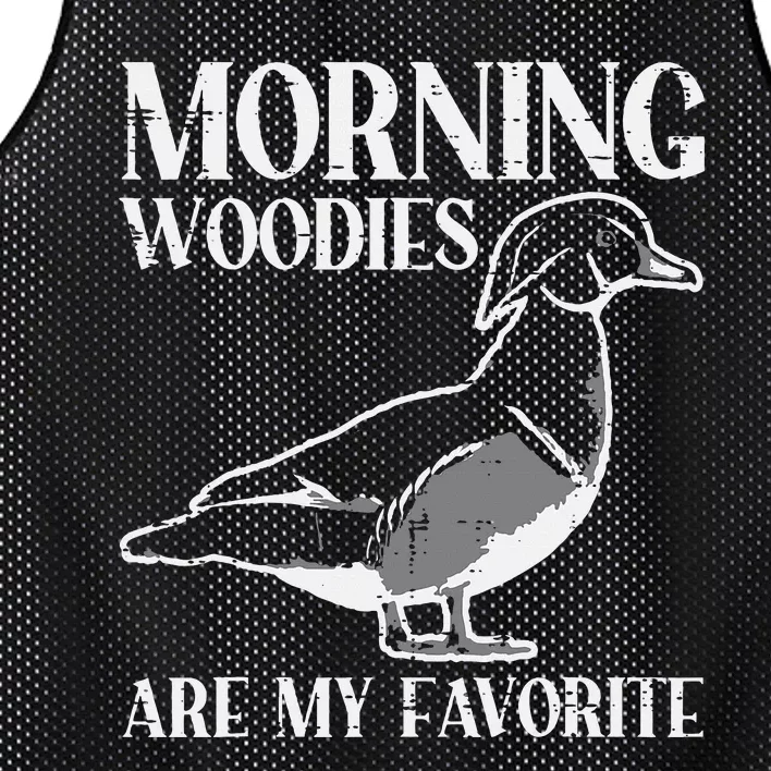 Morning Woody My Favorite Duck Hunting Funny Hunter Mesh Reversible Basketball Jersey Tank