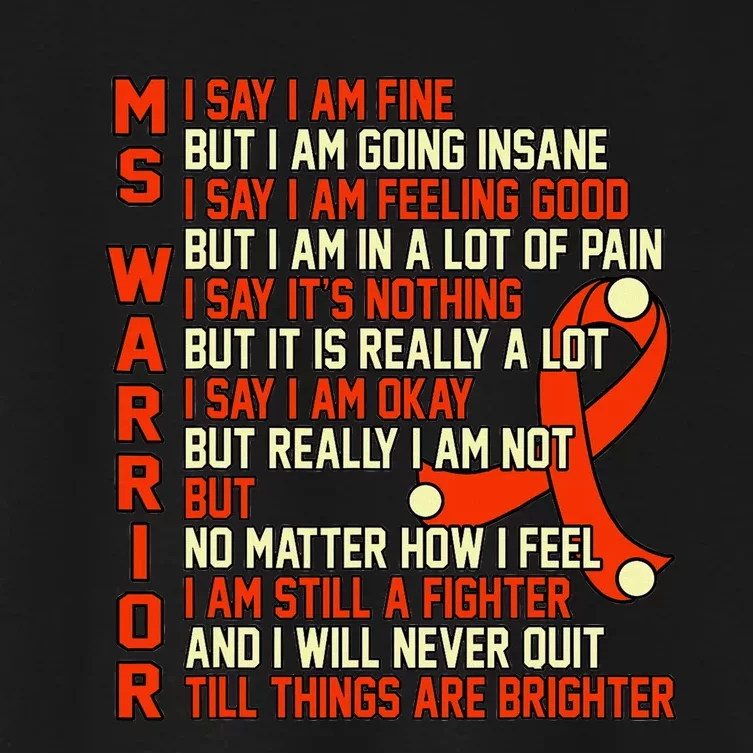 Ms Warrior Multiple Sclerosis Awareness Graphic Women's Crop Top Tee