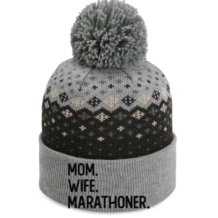 Mom Wife Marathoner Gift Marathon Marathoner Gift The Baniff Cuffed Pom Beanie