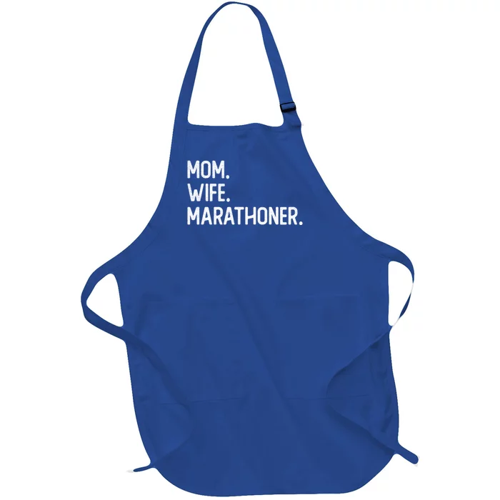 Mom Wife Marathoner Gift Marathon Marathoner Gift Full-Length Apron With Pocket