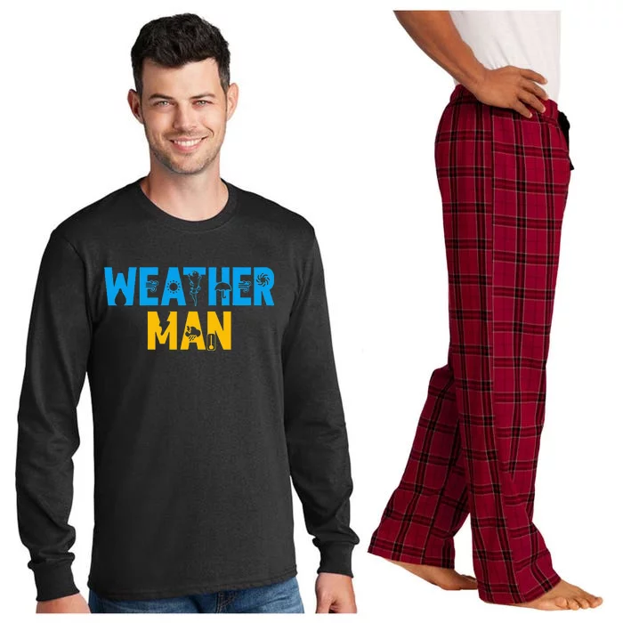 Meteorology Weather Man Meteorologist Storm Forecaster Long Sleeve Pajama Set