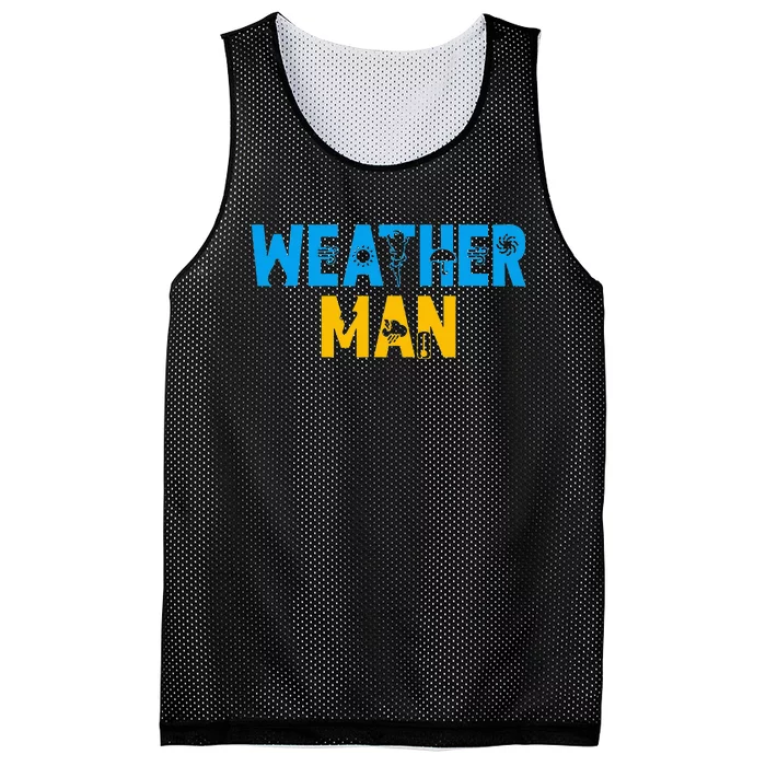 Meteorology Weather Man Meteorologist Storm Forecaster Mesh Reversible Basketball Jersey Tank