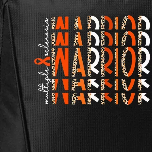 Ms Warrior Multiple Sclerosis Awareness Orange Ribbon City Backpack