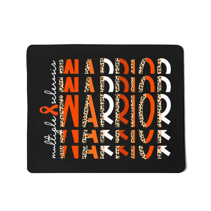 Ms Warrior Multiple Sclerosis Awareness Orange Ribbon Mousepad