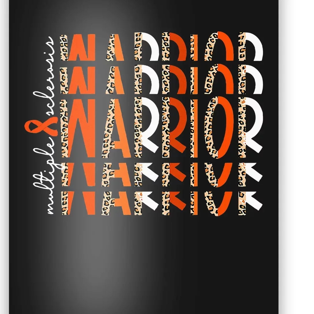 Ms Warrior Multiple Sclerosis Awareness Orange Ribbon Poster