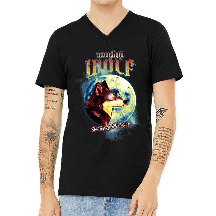 Moonlight Wolf V-Neck T-Shirt