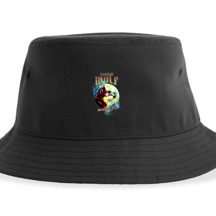 Moonlight Wolf Sustainable Bucket Hat