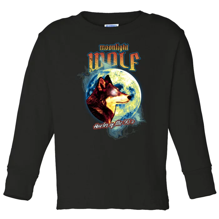 Moonlight Wolf Toddler Long Sleeve Shirt