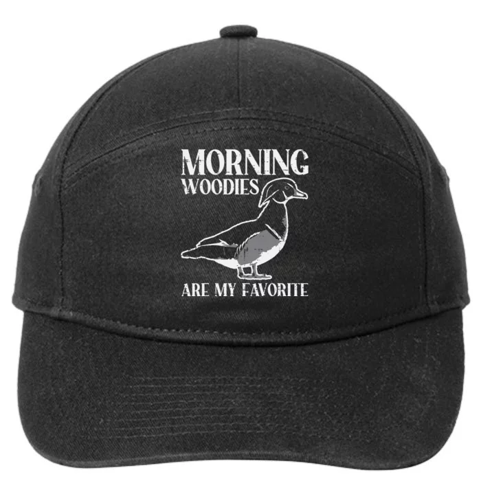 Morning Woody My Favorite Duck Hunting Funny Hunter 7-Panel Snapback Hat